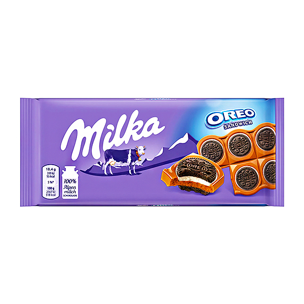 Milka Chocolate Oreo Sandwich 100Gr