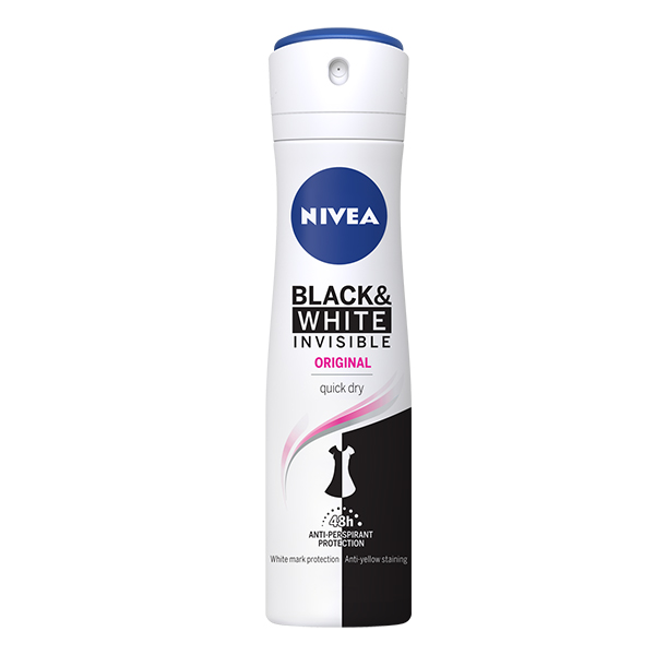 Spray Corporal Nivea 150ml Mix-Black & White Original For Man