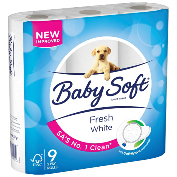 Baby Soft P.higienico Branco 2Folhas 9Rolls