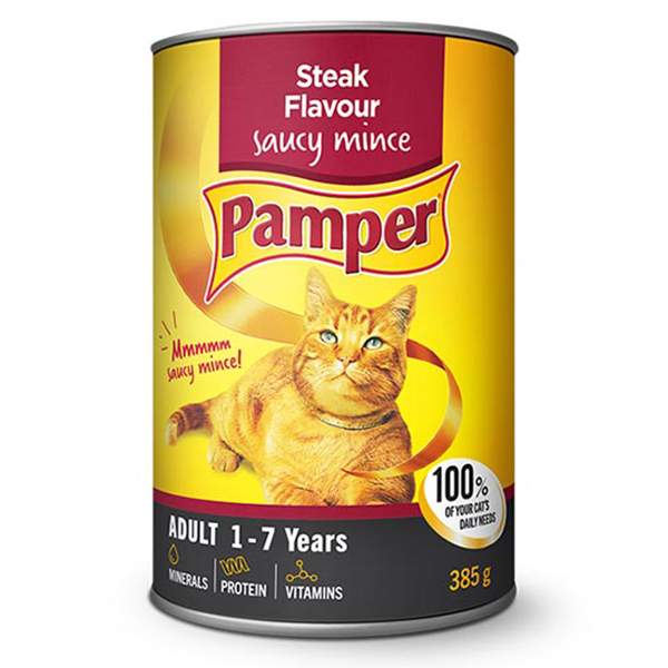 Pamper Mm Saucy Mince Steak 385g