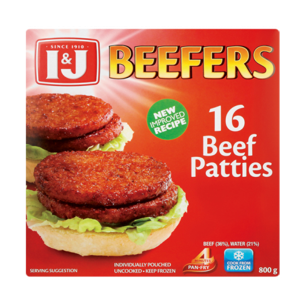 I & J Beefers Original 16S 800Gr