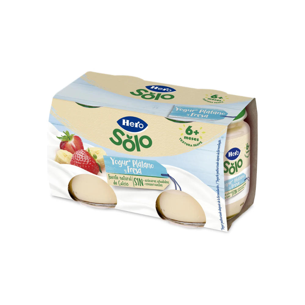 Hero Baby Solo Bipack Iogurte Morango Banana 2X120g