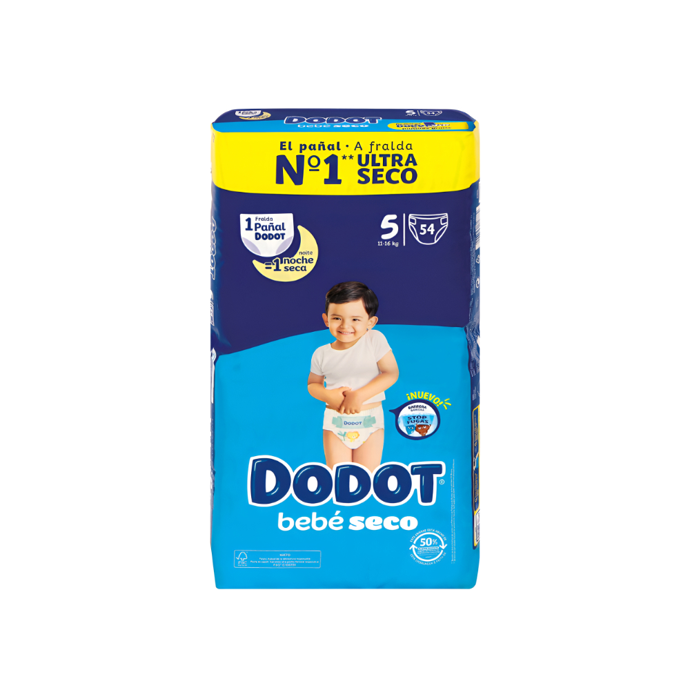 Dodot Fralda Bebe Seco (T5) C/ 54’S