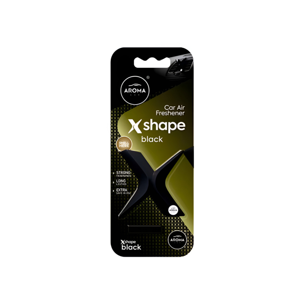 Aroma Car Air Freshener X Shape Black S85042