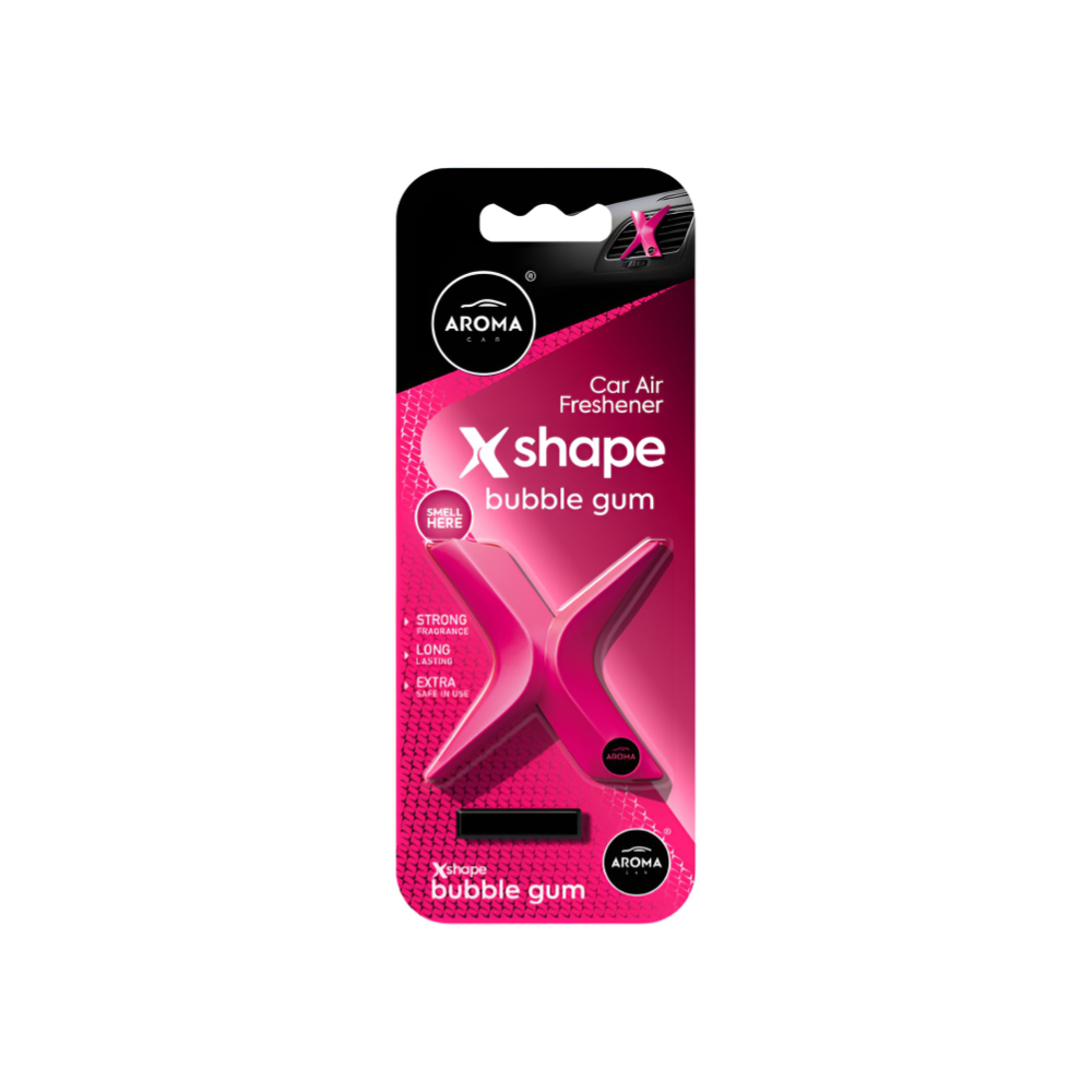 Aroma Car Air Freshener X Shape Bubble Gum S85039