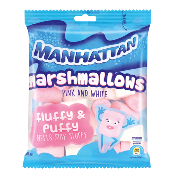 Manhattan Marshmallows Pink&White 150Gr
