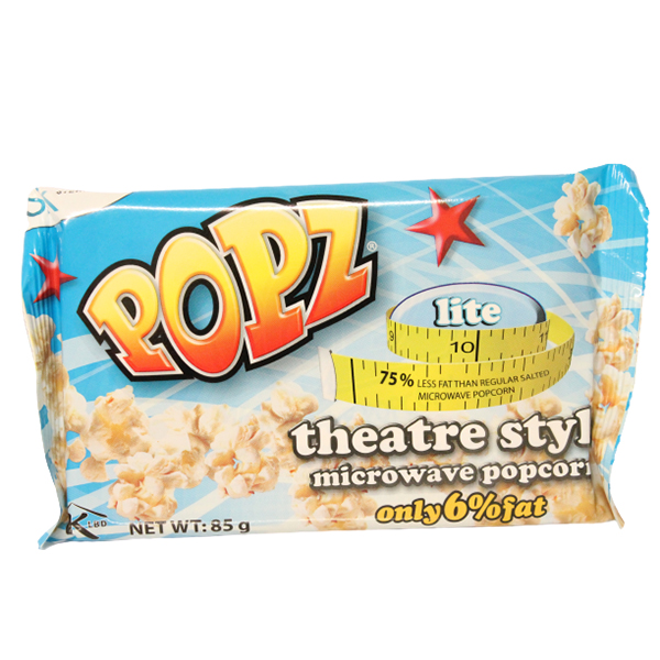 Popz Microwave Popcorn Lite 85g