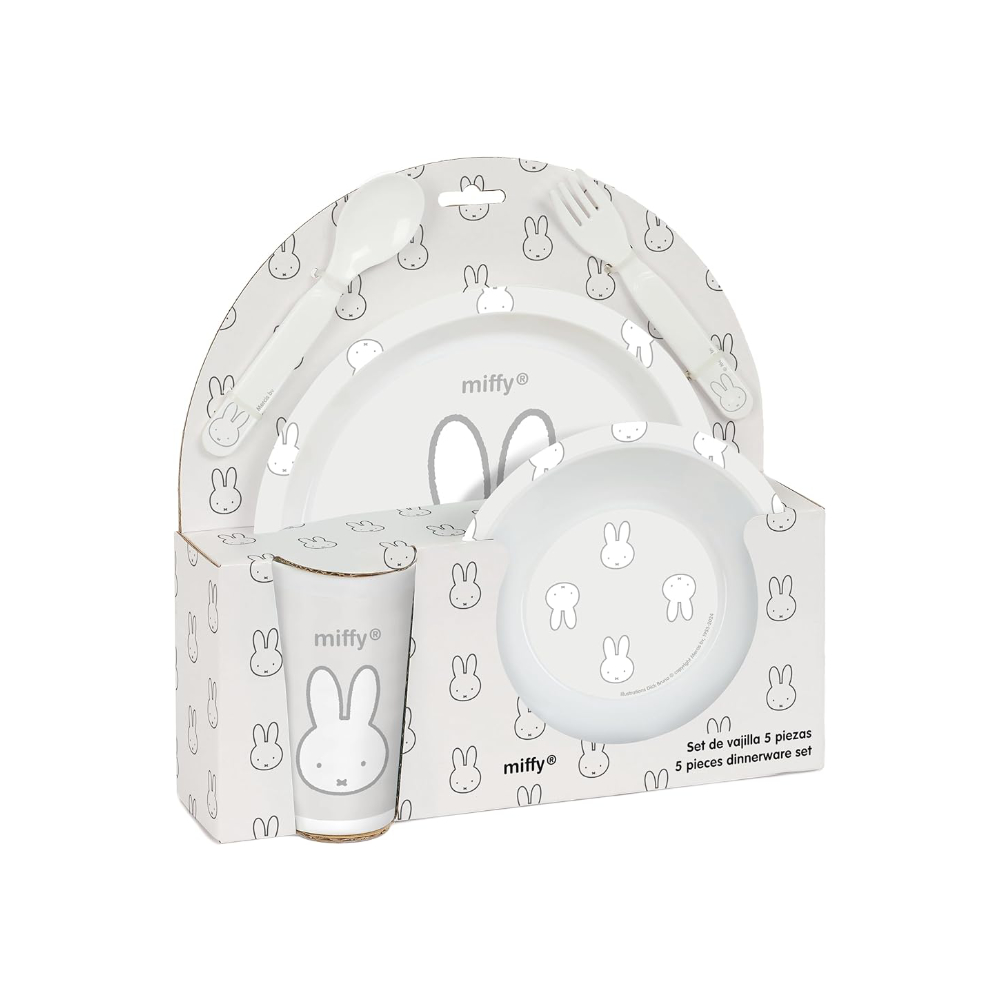 Miffy Conjunto De Refeicao Cinza Baby 5S