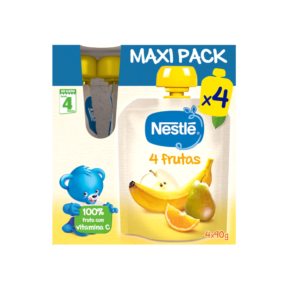 Nestle Maxi Pack 4 Frutas 4X90g