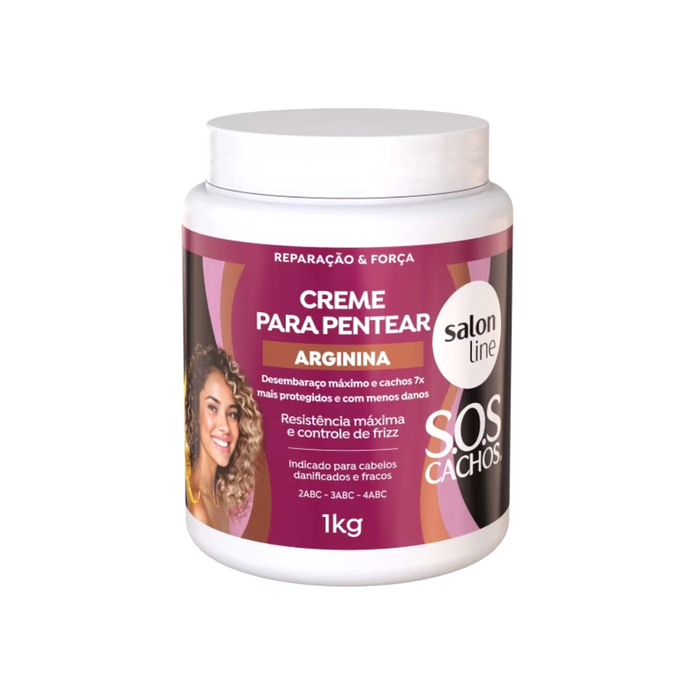 Creme Salon Line 1kg/1L De Pentear Mix-Ricino E Queratina