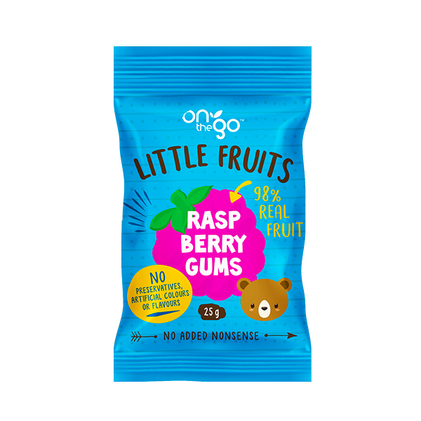 On The Go Little Fruits Rasberry Gums 25g