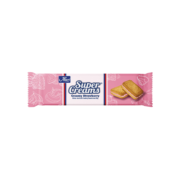 Bolachas Henro 125g Super Crems-Cream Strawberry