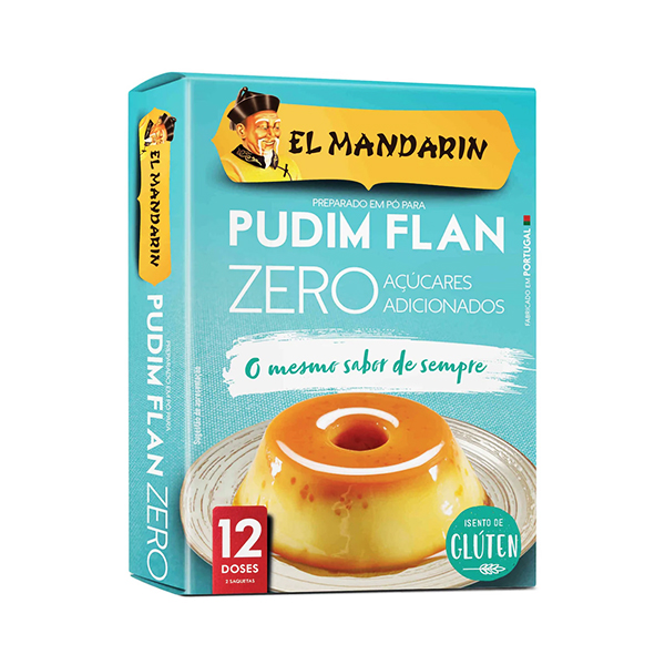 El Mandarin Pudim Flan Zero Sugar 2X15g