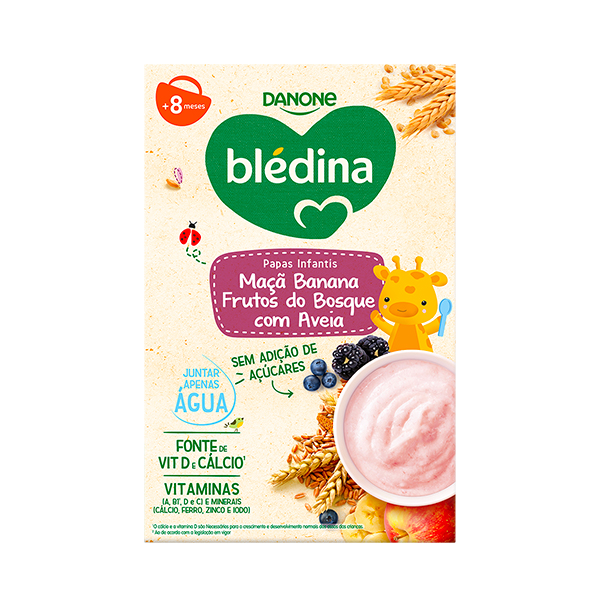Bledina Papas Infantis Maca/Ban/Frut. Bosque C/Aveia 200g