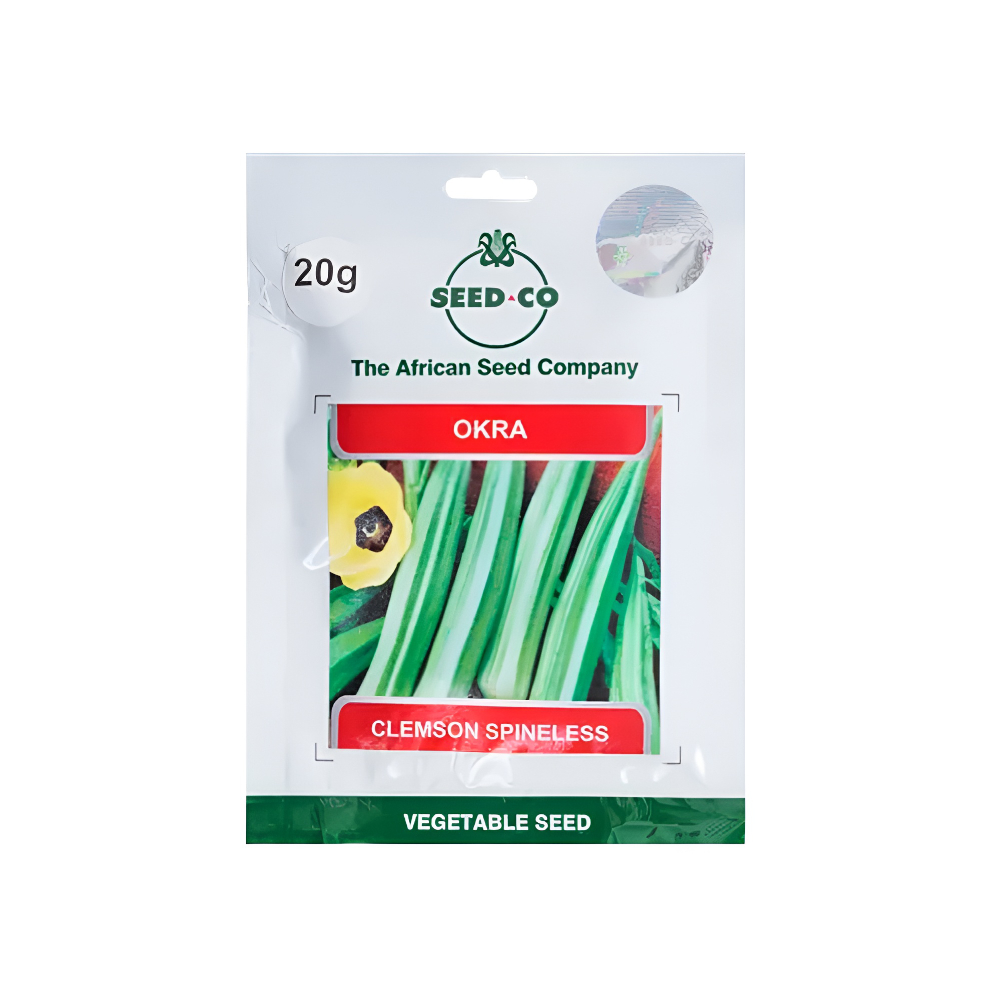 Seed-Co Sementes De Okra Clemson Spieless 10g