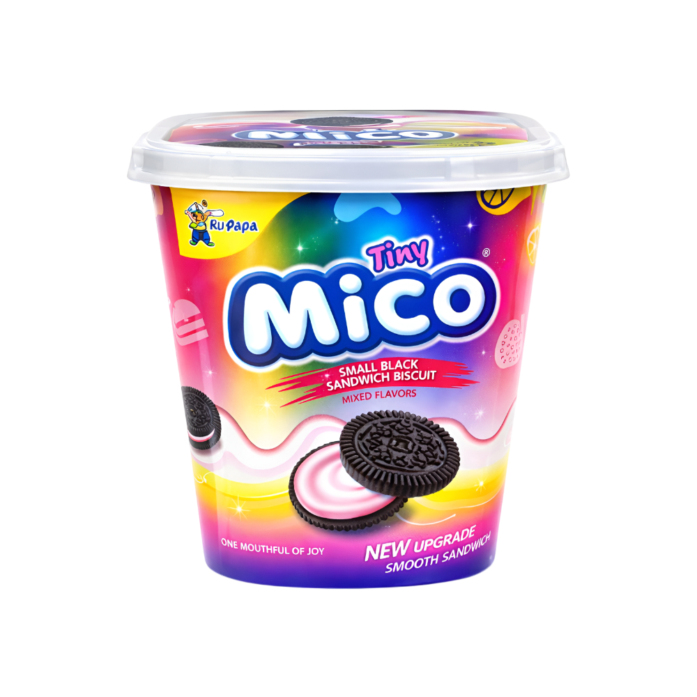 Tiny Mico Small Black Sandwich Biscuits Mixed Flavours 88g