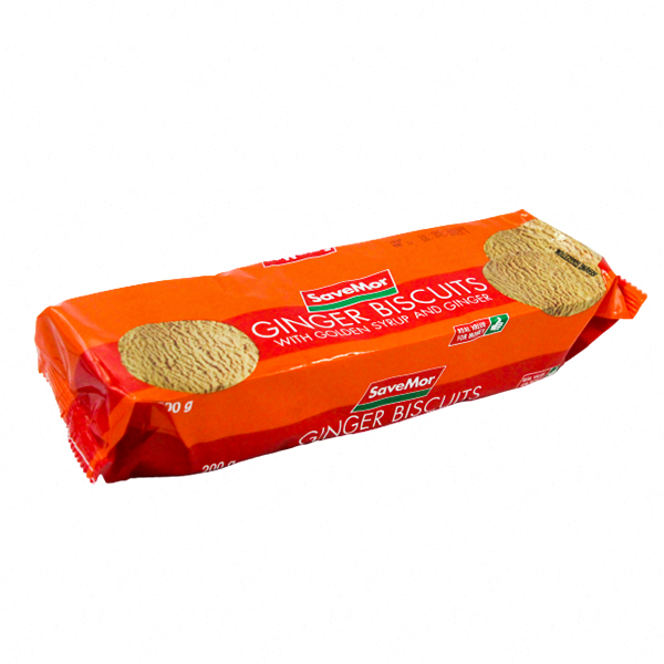 Savemor Ginger Biscuits W/Goden Syrup 200Gr