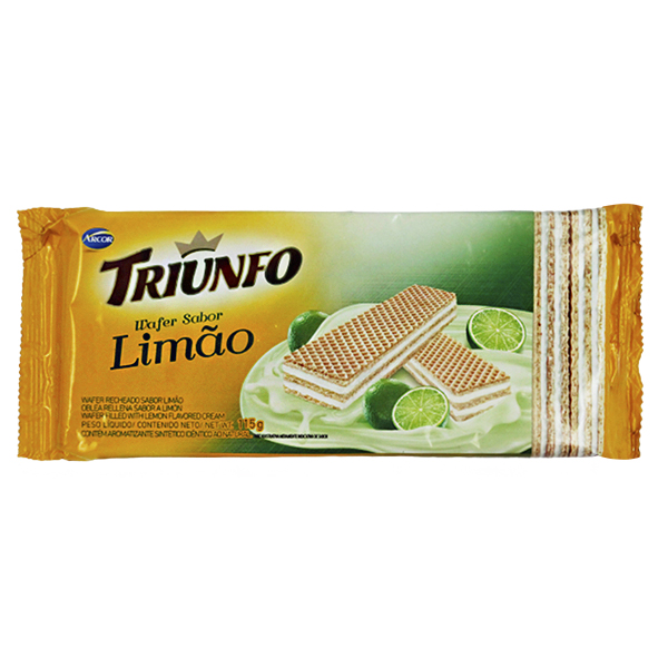 Triunfo Bolachas Wafer Limao 115g