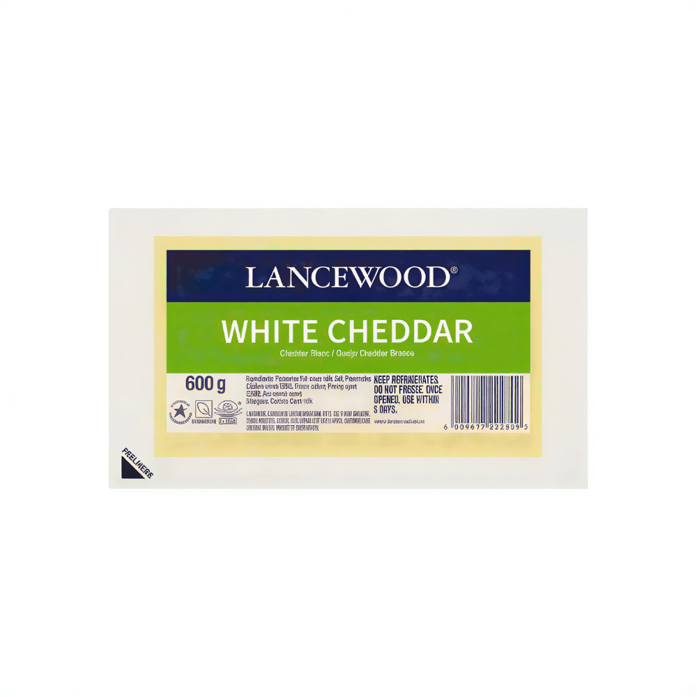 Lancewood Chse Cheddar Wht 600g