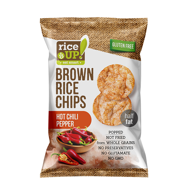 R.u.brown Rice Chips Hot Chilli Pepper 60g