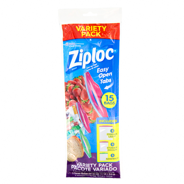Ziploc Pacote Variado 15Pcs