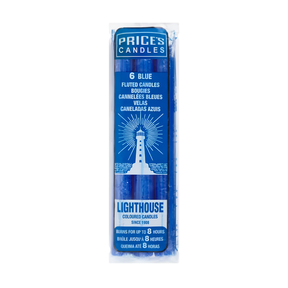 Lighthouse Candles Blue 6S