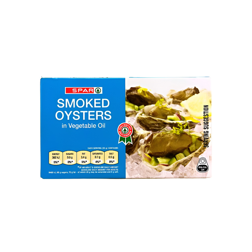 Spar Smoked Oysters In Vegetable Oil 85g