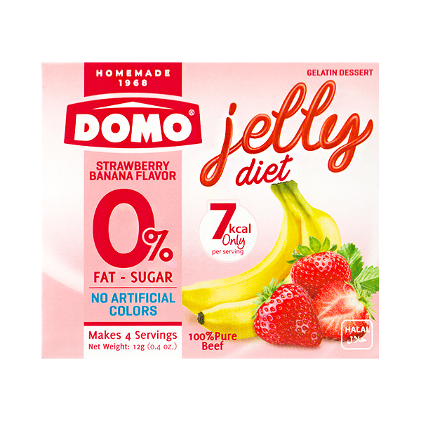 Domo Diet Jelly Banana&Strawberry 12Gr