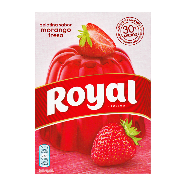 Royal Gelatina Sabor Morango 114Gr