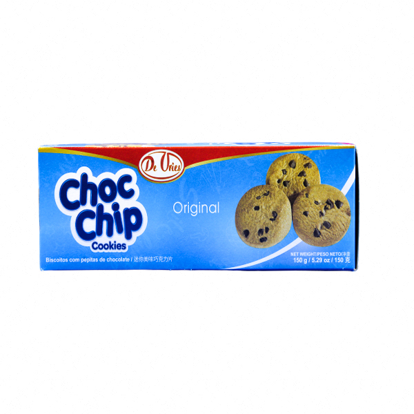 De Vries Choc Chips Cookies Original 150g