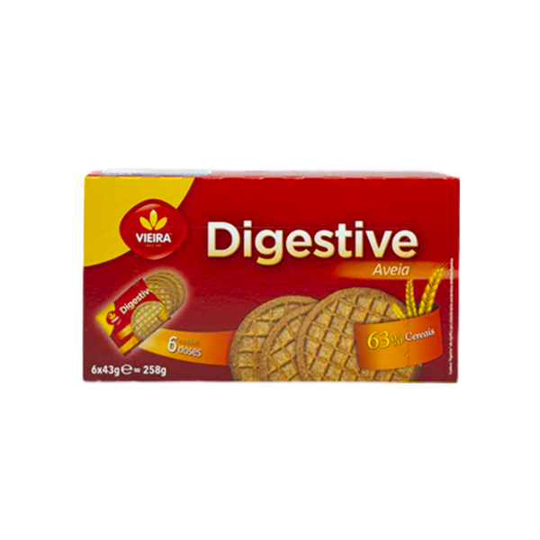 Vieira Bolachas Digestive Aveia 258g