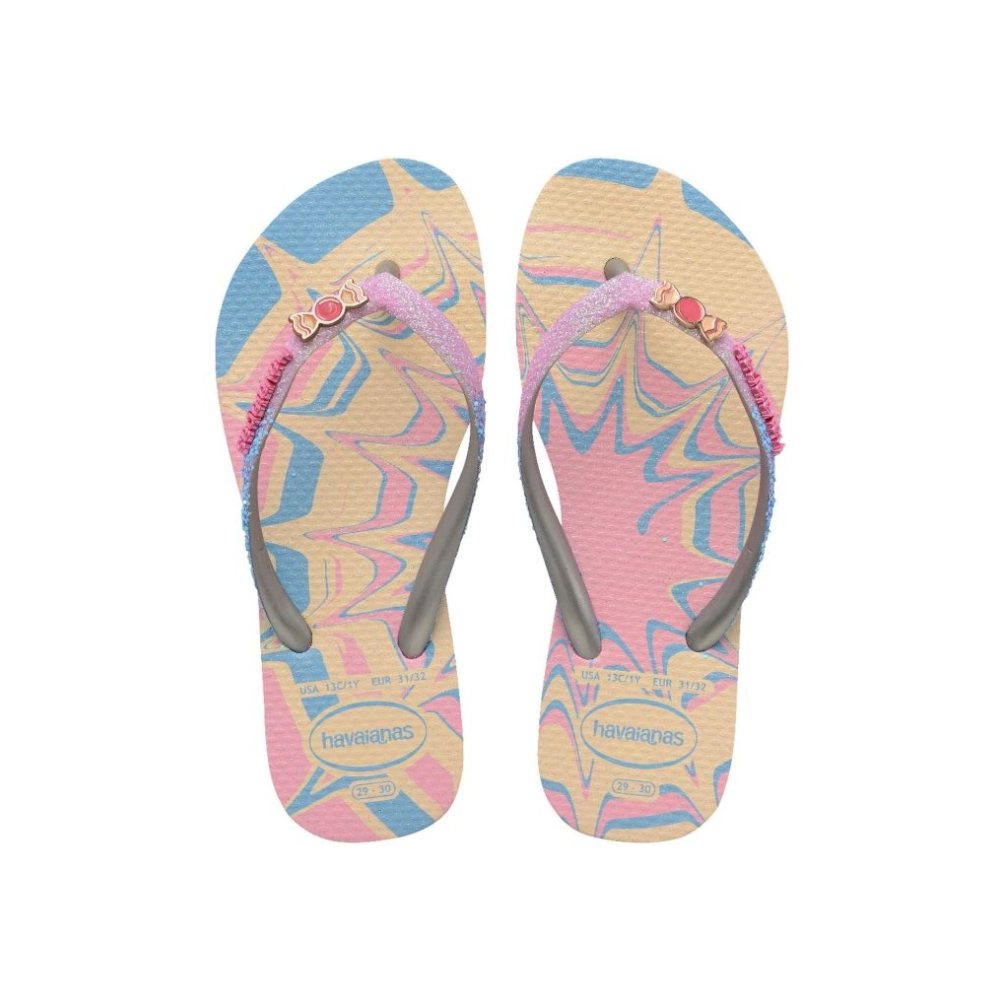Havaianas Kids Slim Glitter Ii 9321 Rosa Glow I25 27-36