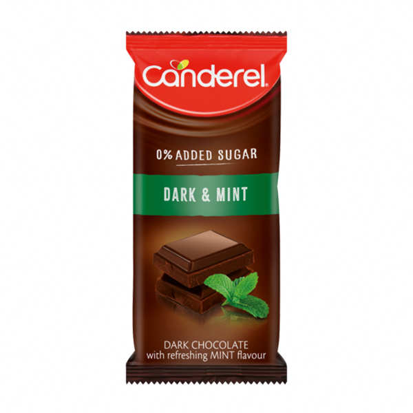 Canderel Chocolate 0%Sugar Dark&Mint 100g