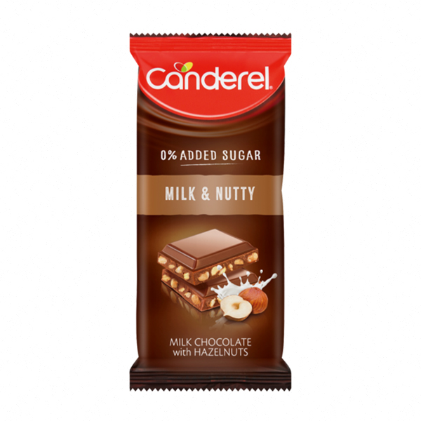 Canderel Milk Chocolate Milk & Nutty Haz.100g