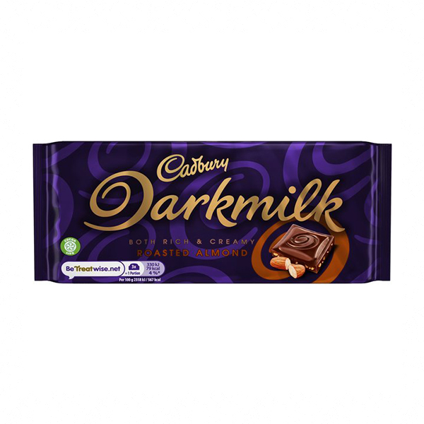 Cadbury Chocolate Darkmilk Roasted Almond 85g