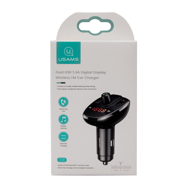 Usams Wireless Fm Car Charger C21