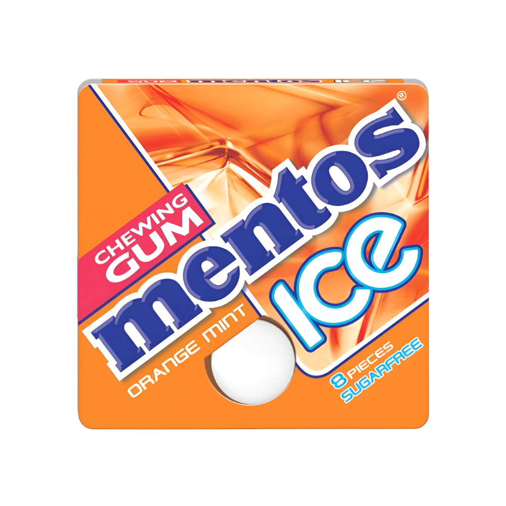 Mentos Ice Gum Orange Mint Blister 8Pcs