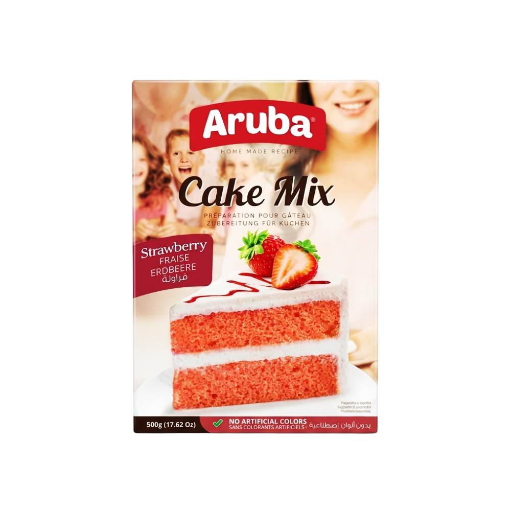 Aruba Cake Mix Strawberry 500g