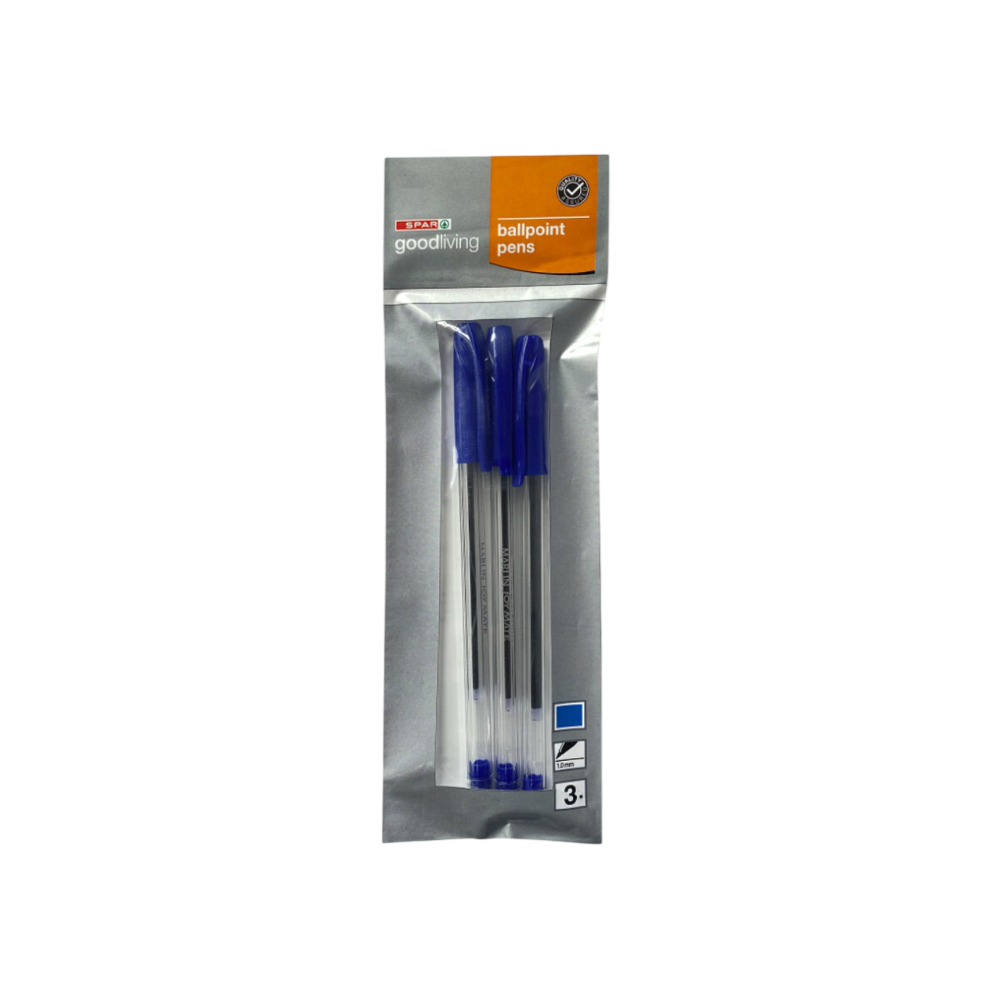 Good Living Pens Ballpoint Blue 3’S