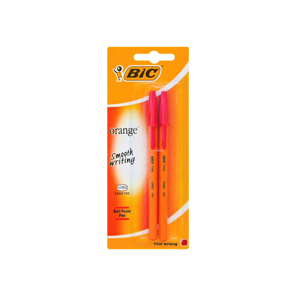 Bic Orange Caneta Red 2’S