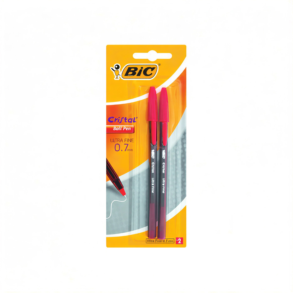 Bic Cristal Ultra Fine Red Blister 2S