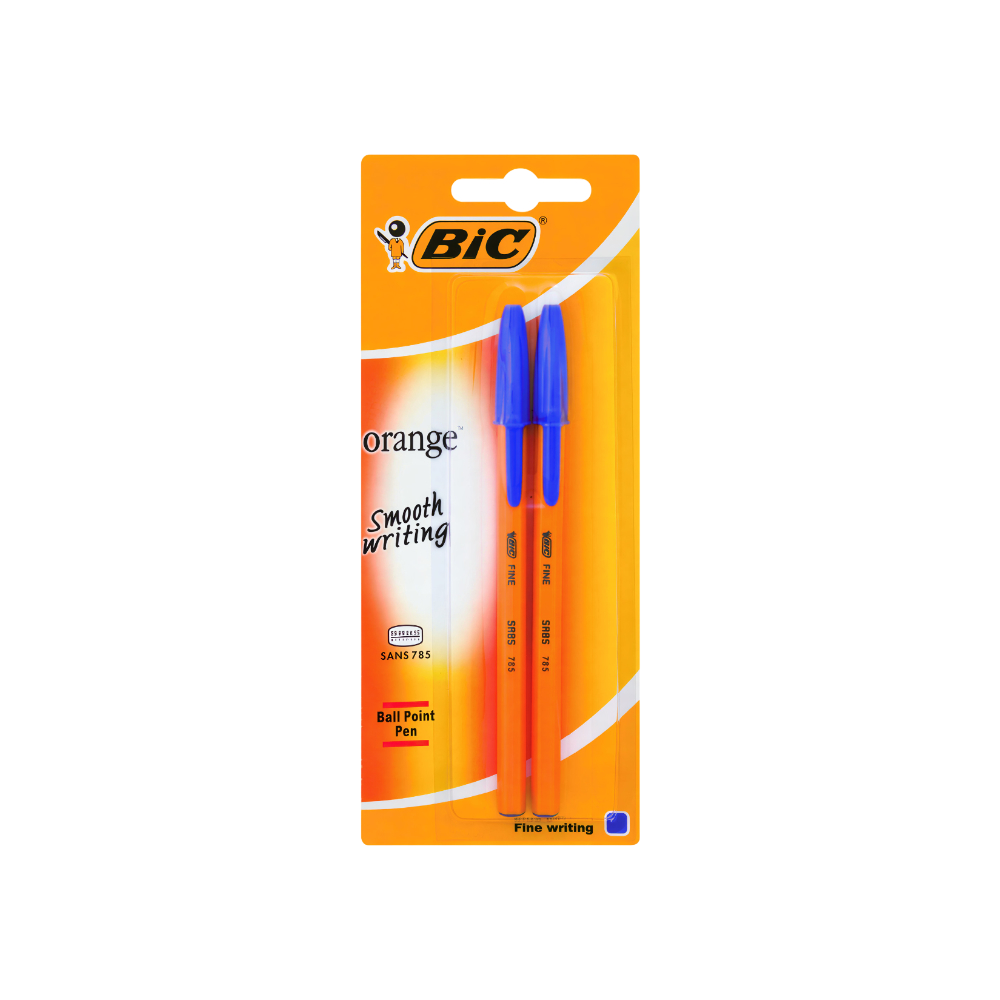 Bic Orange Caneta Blue 2’S