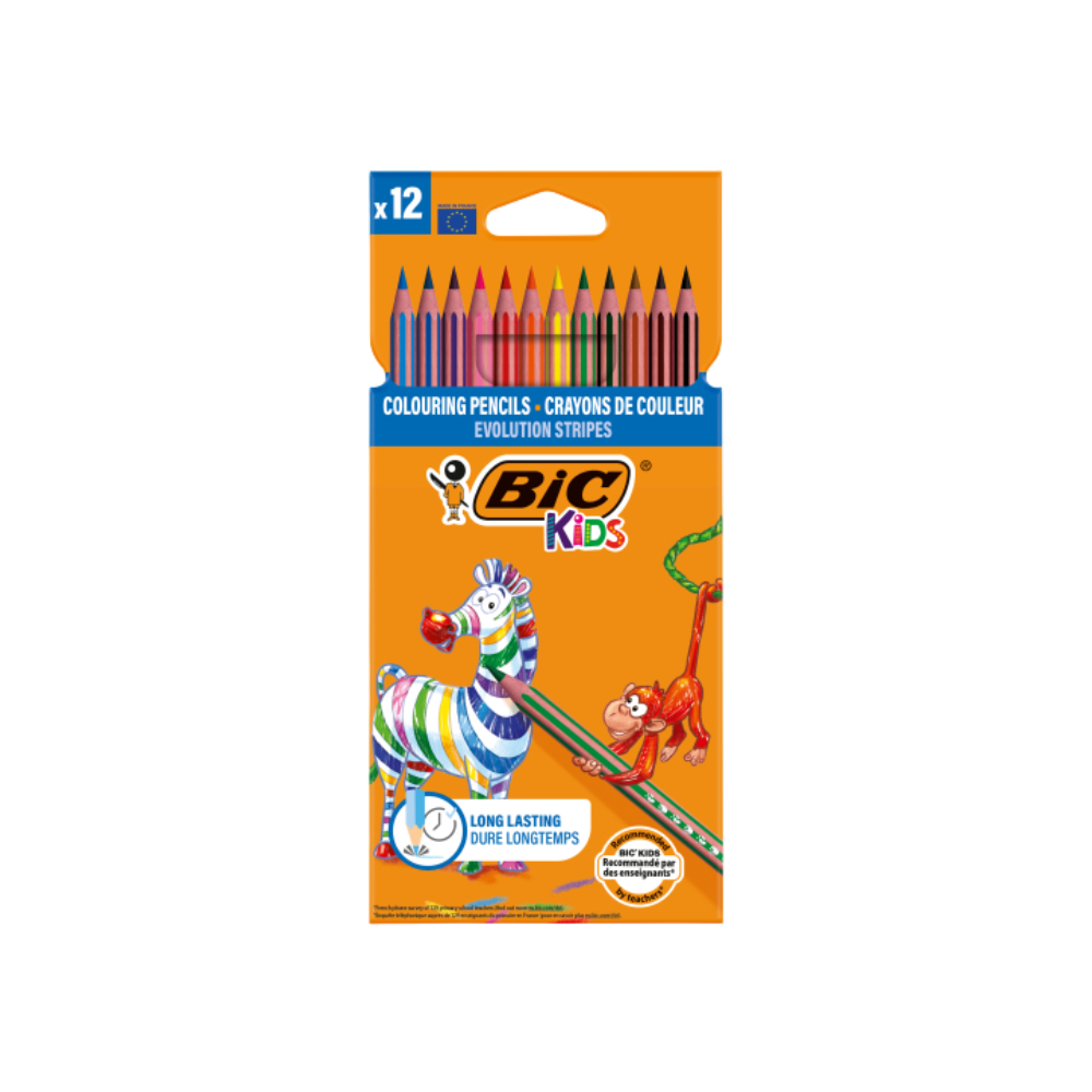 Bic Kids Lapis De Cor Evolution Stripes 12’S