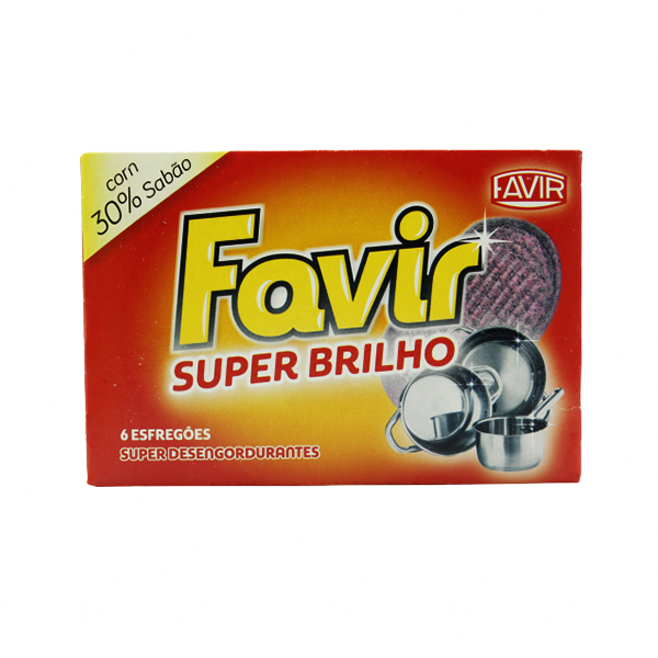 Favir Esfregoes Saponificados Regular Rosa 6Unid.