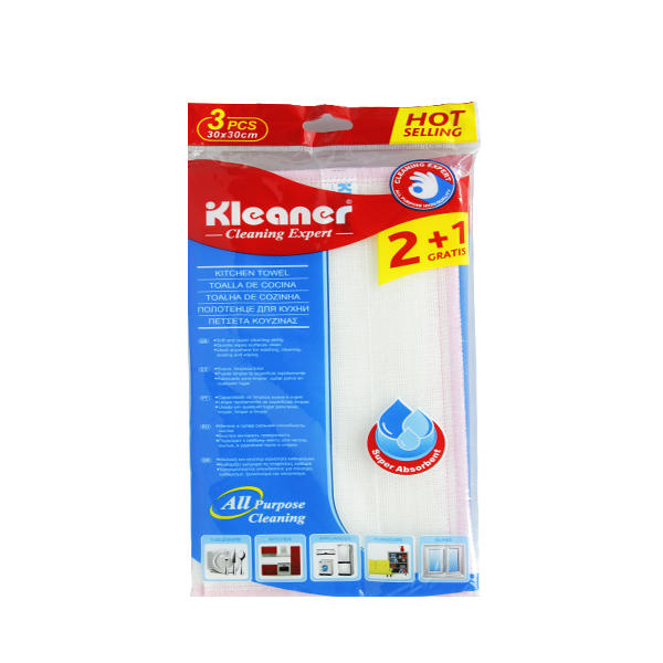 Kleaner Toalha De Cozinha 3Pcs