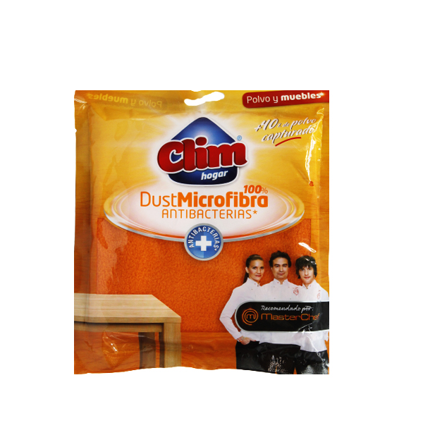 Clim Hogar Pano Antibacteriano Fibra 32X32Cm