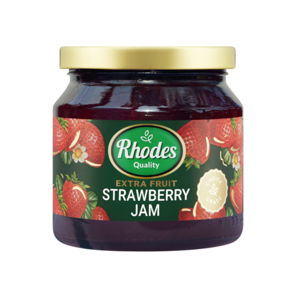 Rhodes Fruit Jam Strawberry Extra Fruit 340g