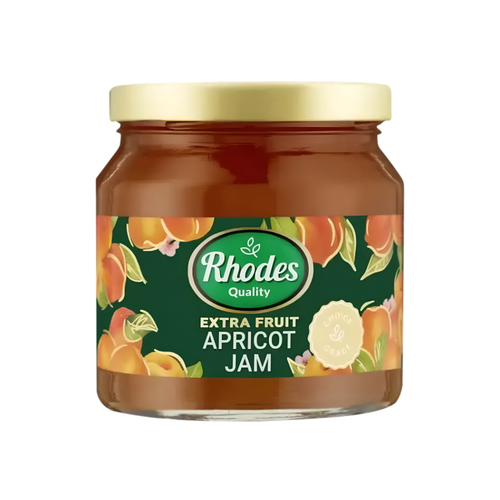 Rhodes Fruit Jam Apricot Extra Fruit 340g