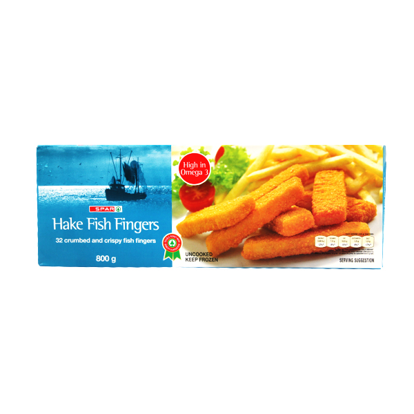 Spar Hake Fish Fingers Crispy Crumbed 800g