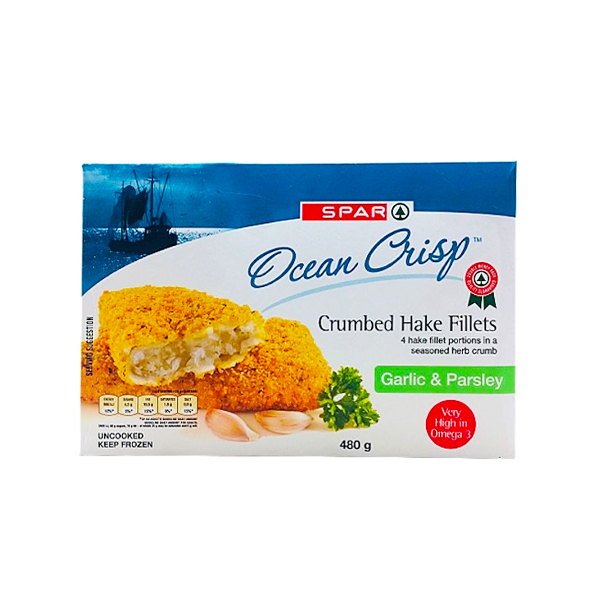 Spar Ocean Crisp Crumbed Hake Fillets 480g